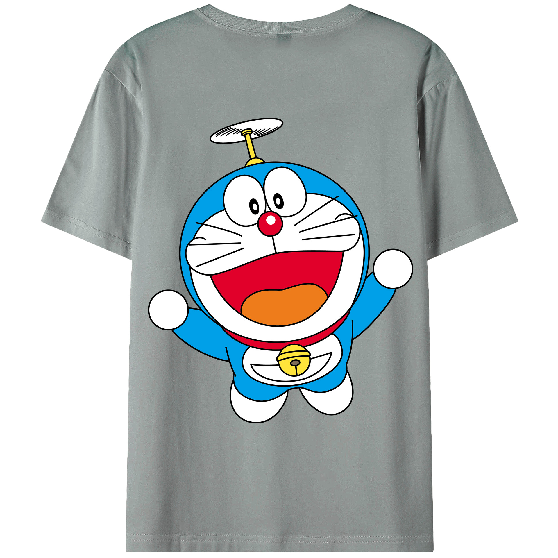 （画像用） ドラえもん Doraemon 綿100％ メンズ半袖Tシャツ（バックプリント） 通気性